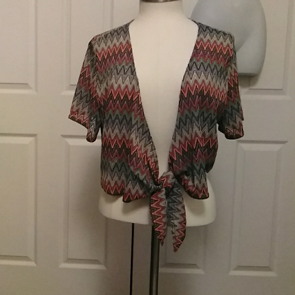 Multi-colored Sheer Top